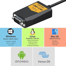 Load image into Gallery viewer, USB to CAN Converter Cable for Raspberry Pi5/4/Pi3B+/Pi3/Pi Zero(W)/Jetson Nano/Tinker Board and Any Single Board Computer Support Windows Linux Mac OS Android Venus OS
