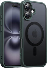 Load image into Gallery viewer, JETech Magnetic Case for iPhone 16 6.1-Inch Compatible with MagSafe, Translucent Matte Back Slim Shockproof Phone Cover (Dark Green)
