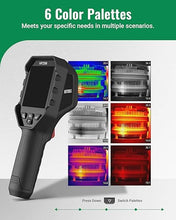 Load image into Gallery viewer, HF256 Thermal Imaging Camera, 256 x 192 IR Resolution, Super Resolution 320 x 240 Therma Camera, 3.2" LCD Screen, 25 Hz Frame Rate, High/Low-Temperature Alarm, 16 GB Storage Infrared Camera

