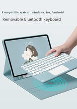 Load image into Gallery viewer, iPad Air2 iPad 5 iPad 6 Keyboard Case Touchpad Magnetic Detachable Bluetooth Keyboard Slim Smart case Round Key for iPad 5th 6th Generation 9.7&#39;&#39; (iPad Air2/iPad5/iPad6, Blue)
