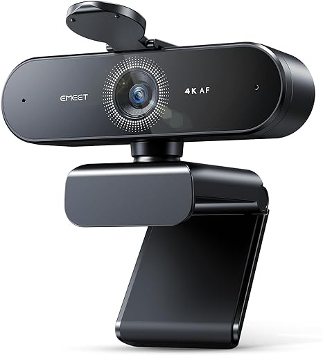 EMEET NOVA 4K Webcam for PC - Ultra 4K HD, PDAF Autofocus, Dual Noise-Cancelling Mics, 73° FOV, Auto Light Correction, USB Plug&Play, Privacy Cover, Ideal for High-End Business Meetings&Live Streaming