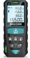 Load image into Gallery viewer, Laser Measure, RockSeed 165 Feet Digital Laser Distance Meter with 2 Bubble Levels,M/in/Ft Unit Switching Backlit LCD and Pythagorean Mode, Measure Distance, Area and Volume (165 Feet)
