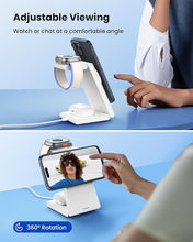 Load image into Gallery viewer, 3 in 1 Wireless Charging Station for MagSafe, Foldable Magnetic Wireless Charger Stand for Multiple Devices, Wireless Charger for iPhone 16/15/14/13/12, Apple Watch 9/8/7/6/SE/5/4/3/2, AirPods 3/2/Pro

