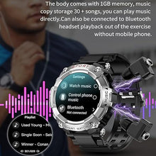 Load image into Gallery viewer, Smart Watch with Earbuds, 1.52&quot; HD Screen Smartwatch for Men,Compatible with Android Phones and iOS Bluetooth Watch with Local Music,110+ Fitness &amp; Sleep Sleep Monitor,Heart Rate-Silver
