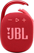 Load image into Gallery viewer, JBL Clip 4 - Portable Mini Bluetooth Speaker, big audio and punchy bass, integrated carabiner, IP67 waterproof and dustproof, 10 hours of playtime, speaker for home, outdoor and travel (Red)
