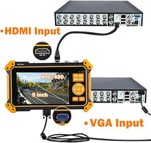 Load image into Gallery viewer, WSDCAM 5 inch TFT-LCD Screen CCTV Camera Tester Monitor Support 4K 8MP CVI TVI AHD SDI CVBS Analog Camera, Support HDMI in VGA in PTZ Control/DC12V Power Output/UTP Cable Tester, 3200-Plus
