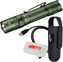 Load image into Gallery viewer, Fenix PD35 v3.0 Rechargeable Tactical Flashlight, 1700 Lumens EDC with Battery and LumenTac Organizer (Green)
