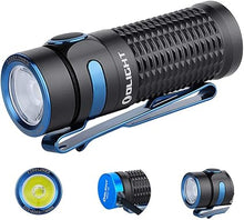 Load image into Gallery viewer, OLIGHT Baton3 1200 Lumens Ultra-Compact Rechargeable EDC Flashlight, Powered by Rechargeable Battery for Household Search, Outdoor Camping, Hiking and Mountaineering (Black)
