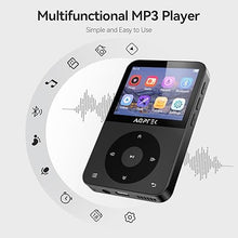 Load image into Gallery viewer, AGPTEK 64GB MP3 Player with Bluetooth, 2.3&#39;&#39; Horizontal Screen Classic Multifunctional Music Player with Speaker, FM Radio, Model: A52, Black
