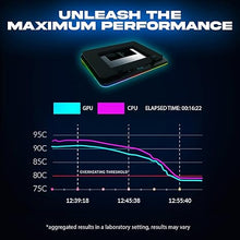 Load image into Gallery viewer, KLIM Turbofrost - Gaming Laptop Cooling Pad - 4 Powerful Turbo Fans - 4 x 4000 RPM, Laptop Cooler 2 Power Modes USB-C/DC, Dynamic RGB, 4-Ports USB, Sealed Foam for Fast Cooling for Laptops up to 17in
