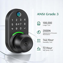 Load image into Gallery viewer, Keypad Smart Door Lock with Knob,Yamiry Keyless Entry Door Lock with Handle,Fingerprint Door Knob for Front Door, Electronic Code Smart Lock,Digital Lock for Entry Doors,Auto Lock
