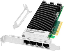 Load image into Gallery viewer, 10Gb PCI-E NIC Network Card for Intel X710-T4,100MbE/1GbE/10GbE Copper Quad RJ45 Ports, with Intel XL710BM1 Chip,10GbE PCI Express 3.0 X8 Ethernet Adapter Support Windows/Linux/VMware
