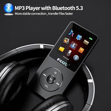 Load image into Gallery viewer, RUIZU MP3 Player with Bluetooth 5.3, 8GB Portable Music Player for Kids, Digital Audio Players with FM Radio, Voice Recorder, Shuffle, Video Playback, 80 Hours Playback, Support 128GB Micro SD Card
