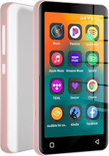 Load image into Gallery viewer, 80GB MP3 Player with Bluetooth and WiFi, MP4 MP3 Player with Spotify,Spotify Kids,4&quot; Music Player with Pandora, Audible, MP3 Player with Speaker (Pink_White)
