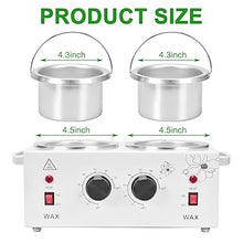 Load image into Gallery viewer, Panghuhu88 Double Wax Warmer, Professional Electric Wax Heater, Wax Pot Dual Parrafin Waxing Machine, SPA Equipment Adjustable Temperature, Facial Skin Hair Removal Tool Set

