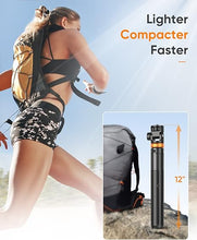 Load image into Gallery viewer, EUCOS 62" Phone Tripod, Tripod for iPhone &amp; Selfie Stick Tripod with Remote, Extendable Phone Tripod Stand &amp; Travel Tripod, Solidest Cell Phone Tripod Compatible with iPhone/Android
