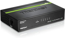 Load image into Gallery viewer, TRENDnet 5-Port Mini Gigabit Switch, TEG-S50g, GREENnet Technology, NDAA + TAA Compliant, Desktop Metal Ethernet Network Switch, 5 x Gigabit Ports, Fanless, Lifetime Protection, Black
