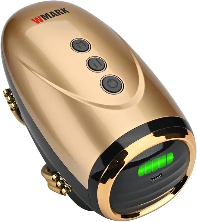 Barber Massager/Cordless Handheld Massager, Charge Neck/Legs/Hand/Face Massager, 2 Massage Nodes 2600AMH?Golden