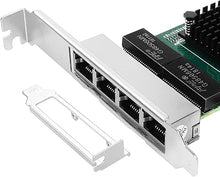 Load image into Gallery viewer, 1Gb PCI-E NIC Network Card for Broadcom BCM5719-4P,10Mb/100Mb/1GbE Copper Quad RJ45 Ports, with Broadcom BCM5719 Chip,1GbE PCI Express 2.0 X1 Ethernet Adapter Support Windows/Linux/VMware
