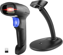 Load image into Gallery viewer, NetumScan Wireless Handheld Barcode Scanner with Stand, 3-in-1 Bluetooth/2.4G Wireless/USB Wired Automatic 1D QR Code Reader for Computer, Tablet, iPhone, iPad, Android
