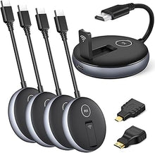Load image into Gallery viewer, Wireless HDMI- One Transmitter and Four Receivers- G9R Extender Kit, Wirelessly Simultaneous Expansion, 50M/165FT 5.8G/2.4G @60Hz, Plug and Play- Stream Video from Laptop to Multi-TVs/Monitors

