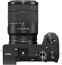 Load image into Gallery viewer, Sony Alpha 6700 – APS-C Interchangeable Lens Camera with 26 MP Sensor, 4K Video, AI-Based Subject Recognition, Log Shooting, LUT Handling and Vlog Friendly Functions and 18-135mm Zoom Lens
