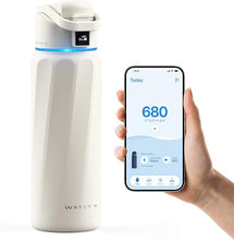 Load image into Gallery viewer, BOOST Smart Water Bottle with Reminder to Drink Water &amp; Water Tracker Bottle - Double Wall Vacuum Insulated Water Bottle Stainless Steel, Wide Mouth 32 oz Water Bottles, Ideal for Gift - White
