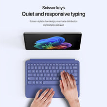Load image into Gallery viewer, Junfire Detachable Keyboard for Microsoft Surface Pro 12 – 7-Color Backlit Wireless Keyboard with Touchpad, 14 Shortcut Keys, 30H Battery – Magnetic &amp; Slim Design, Purple
