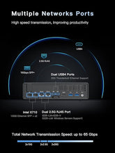 Load image into Gallery viewer, MINISFORUM MS-01 Mini Workstation Core i9-13900H Barebone Version Mini PC, HDMI + 2xUSB4 8K Display, 2x10G SFP+ Port, 2x2.5G LAN Port, Support M.2 2280/22110/U.2 SSD/RTX 3050 Graphics Cards
