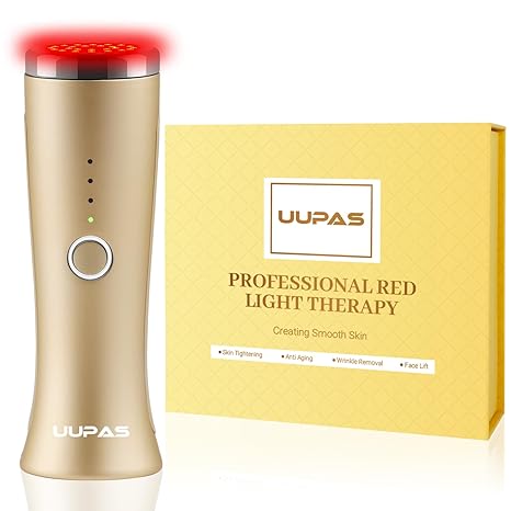 Red Light Therapy for Face - FDA Cleared - UUPAS LED Light Therapy Facial Massager for Face - Skin Tightening Machine for Anti Aging,Wrinkle Removal,Face Lift