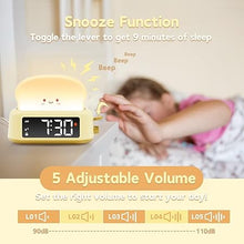 Load image into Gallery viewer, Alarm Clock for Kids, Digital Alarm Clock for Bedrooms with Toast Night Light, Nap Timer, Snooze, Adjustable Brightness, Bedside Clock for Kids Girls Boys Teens Bedroom Decor
