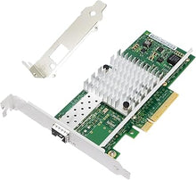 Load image into Gallery viewer, 10Gb Network Card Single SFP+ Port PCIE x8 Ethernet Converged Server Adapter NIC Compatible Intel X520-DA1 82599EN Chip Support Windows 7/8/10/11/Visa,Server/Linux/VMware
