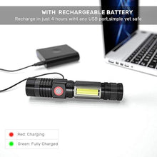 Load image into Gallery viewer, iToncs LED Rechargeable, 2000 Lumens Super Bright Magnetic Flashlight with COB Work Light, Waterproof, 4 Modes, Pocket Tactical Flashlights for Outdoor Camping Emergency 2 Packs
