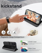 Load image into Gallery viewer, OCASE Compatible with iPhone 16 Wallet Case, PU Leather Flip Folio Case with Card Holders RFID Blocking Kickstand [Shockproof TPU Inner Shell] Phone Cover 6.1 Inch 2024, Black
