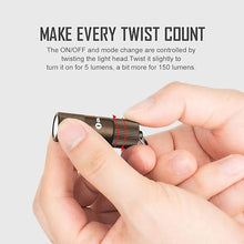 Load image into Gallery viewer, OLIGHT i1R 2 EOS 150 Lumens Tiny Rechargeable Keychain Flashlight EDC Mini LED Keyring Light with Built-in Battery for Camping Hiking Dog Walking etc (Desert Tan)
