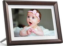 Load image into Gallery viewer, Dragon Touch Digital Picture Frame WiFi 10 inch IPS Touch Screen Digital Photo Frame Display, 32GB Storage, Auto-Rotate, Share Photos via App, Email, Cloud, Classic 10 Brown, PUUDUU
