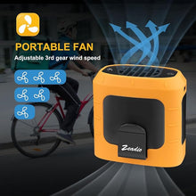 Load image into Gallery viewer, Zeadio Waist Clip Fan, 3 Spreed 10000mAh Operated Hands-free Wearable Necklace Fan, with lighting function for Hot Flashes Home Office Travel Outdoor Sports - Orange
