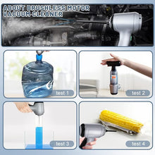 Load image into Gallery viewer, Cordless Car Vacuum Cleaner -3-in-1 Handheld Vacuum Cleaner with Brushless Motor, 15000PA High Power Mini Vacuum Cleaner for Car/Office/Home, to inflate/Deflate for Swimming Ring/Vacuum Bag
