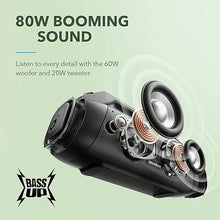 Load image into Gallery viewer, Soundcore Motion Boom Plus by Anker, IP67 Portable Speaker, 80W Stereo Sound, Custom EQ &amp; BassUp, Built-in Power Bank, Waterproof Bluetooth Speaker for Camping, Beach, and Backyard
