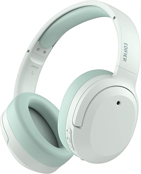 Edifier W820NB Plus Hybrid Active Noise Cancelling Headphones - LDAC Codec - Hi-Res Audio Wireless & Wired - Fast Charge - 49H Playtime - Over Ear Bluetooth V5.2 Headphones- Green