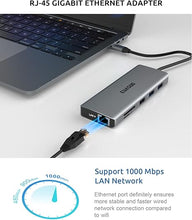 Load image into Gallery viewer, USB C Hub, Docking Station, EUASOO 11 in 1 Triple Display USB C Docking Station with Dual 4K HDMI/1000Mbps Gigabit Ethernet/PD 3.0/4 USB Ports for MacBook/USB C Laptops, MacOS Only Support Mirror Mode
