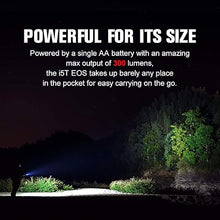 Load image into Gallery viewer, OLIGHT I5T EOS 300 Lumens Slim EDC Flashlight Dual-Output for Camping and Hiking, Tail Switch Flashlight with Beam Distance 196ft, Powered by Single AA Battery, Black
