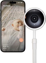 Load image into Gallery viewer, Baby Eye Smart Baby Monitor &amp; Floor Stand, Zero Wearables, Sensor-Free Sleep Breathing Motion Tracker, Cry Detection, Night Vision, 2-Way Audio, AI Monitoring, WiFi Baby Monitor Camera with Phone App
