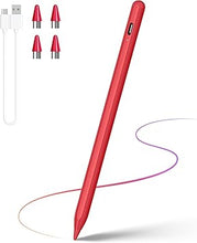 Load image into Gallery viewer, DRYMOKINI Stylus Pen for Touchscreen, Active Stylus Pen Compatible for Android and iOS Tablet/Phones, Rechargeable Universal Stylist Pencil Compatible for A-pple/i-Pad/Phone Tablet, Red
