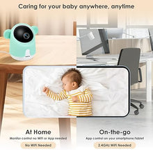 Load image into Gallery viewer, Baby Monitor with Camera and Audio, 1080P Baby Camera Monitor WiFi Smartphone App Control Night Vision 4.3” Screen 2-Way Talk Temperature &amp; Humidity Sensor Lullabies Motion &amp; Cry Detection iOS/Android
