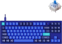 Load image into Gallery viewer, Keychron Q3 Wired Custom Mechanical Keyboard Knob Version, TKL Tenkeyless QMK/VIA Programmable Macro with Hot-swappable Gateron G Pro Blue Switch Double Gasket Compatible with Mac Windows Linux (Blue)

