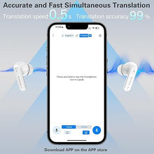 Load image into Gallery viewer, SIOTMERA Language Translation Earbuds Y113S, Real Time 144 Language Translator Device, Offline Instant Voice Translator Earbuds for Travel Business Learning, for iOS&amp;Android, BT 5.4, White
