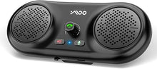 Load image into Gallery viewer, YMOO Bluetooth 5.0 Wireless Car Speakerphone with Visor Clip, Handsfree Auto On/Off, Dual Speaker Support for Siri and Google Assistant, Portable Handsfree Talking Car Kit
