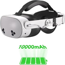 Load image into Gallery viewer, Head Strap with 10000mAh Battery Fast Charge Compatible with Meta Quest 3/Quest 3s Accessories, Rechargeable Adjustable Headstrap to Extend Playtime and Comfort for VR Headset Compatible with Quest 3
