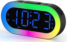 Load image into Gallery viewer, Digital Alarm Clocks for Bedrooms, Night Light Alarm Clock, Bedside Clock with USB Port, Dimmer, Timer, Sleep Sound, Customize Alarm, Loud Alarm Clock for Heavy Sleepers, Ideal Gifts for Teens Boys
